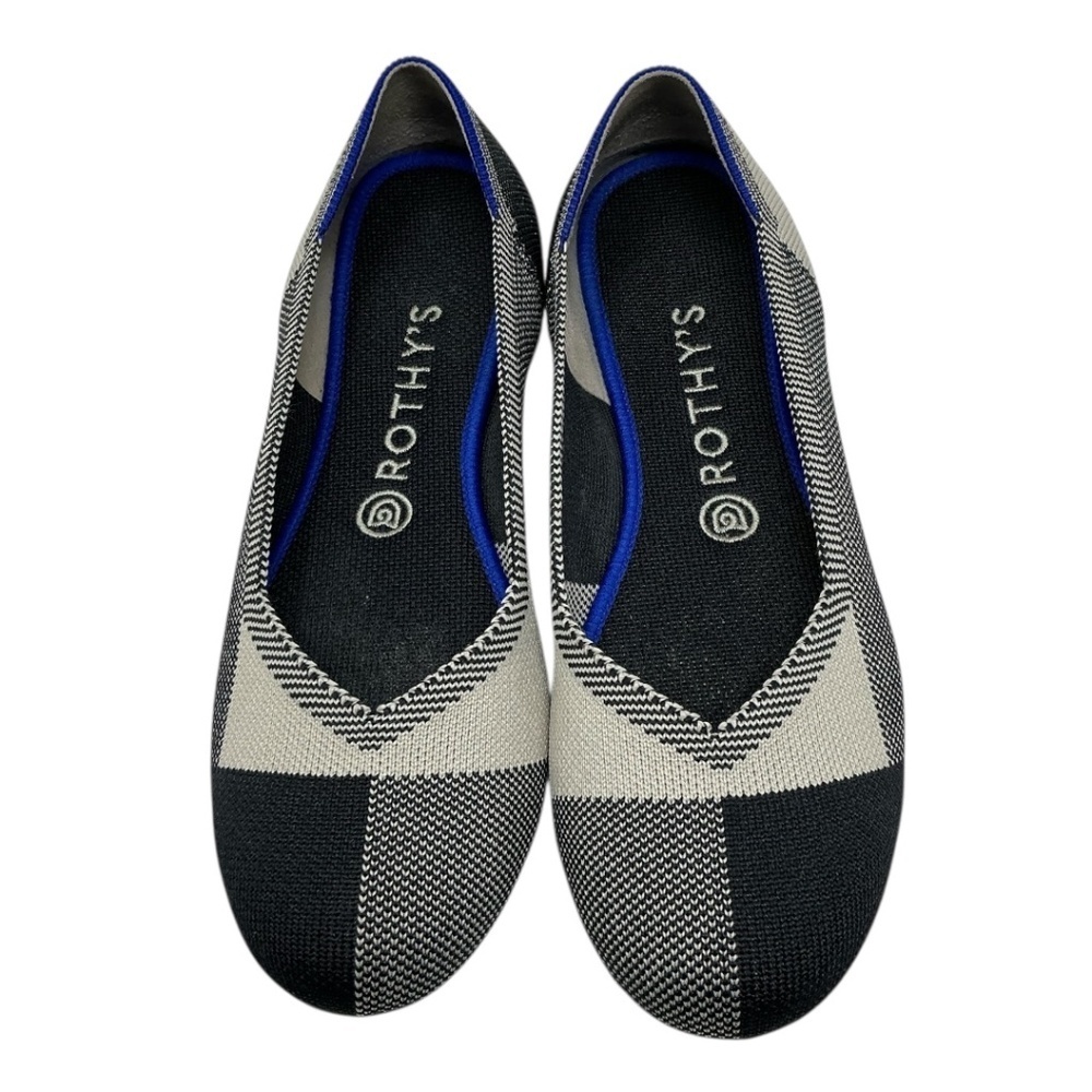 Rothy's The Flat in Cap Toe Black Flats - Picture 10 of 12